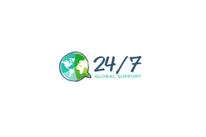 24/7 Global Support | Logo Design by jaime.sp