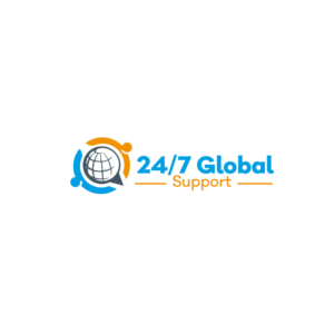 24/7 Global Support | Logo Design by Finley Johnson