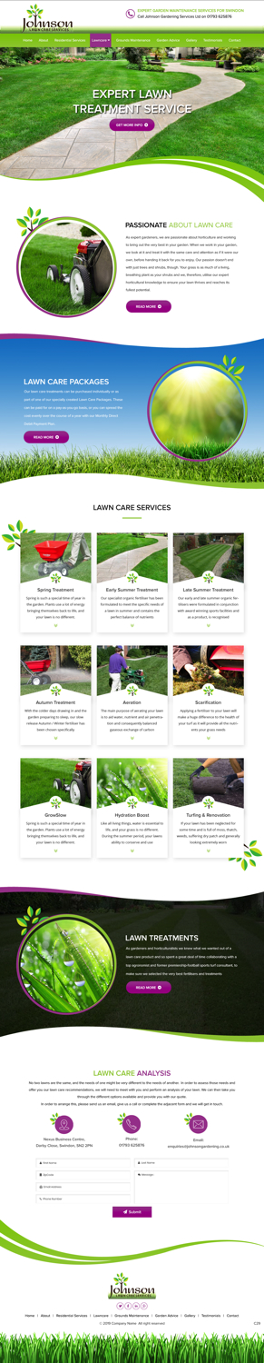 WordPress-Design von pb für Johnson Gardening Services Ltd | Design #21514979