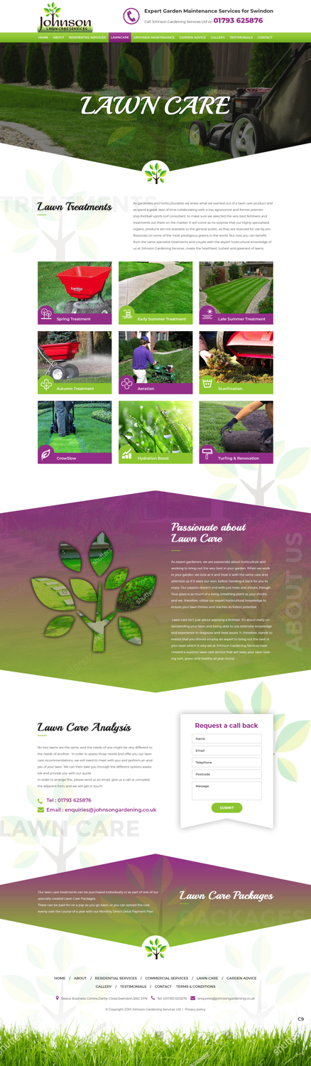 Wordpress Design by pb for Johnson Gardening Services Ltd | Design #21497170