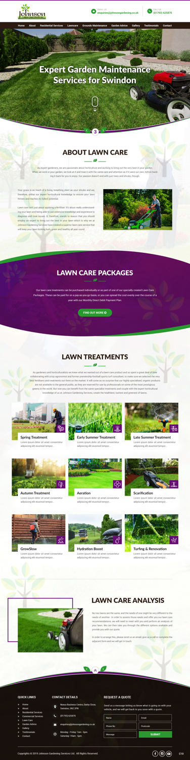 Wordpress Design by pb for Johnson Gardening Services Ltd | Design #21497174