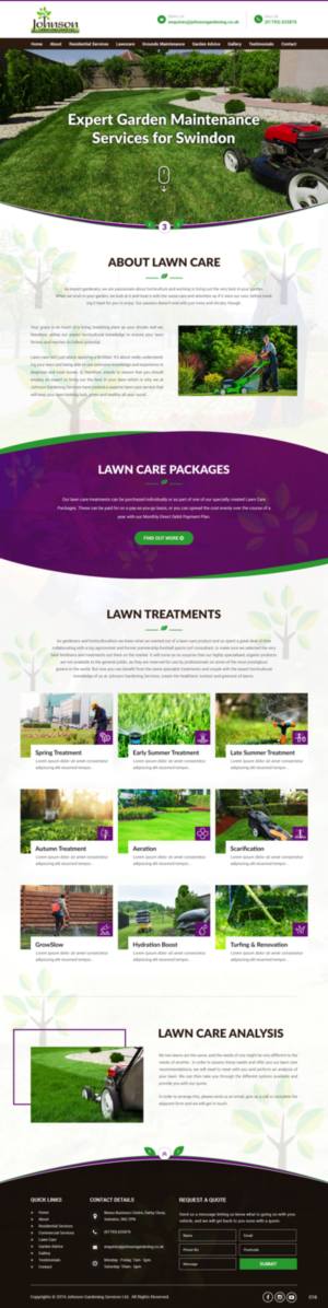 Wordpress Design by pb for Johnson Gardening Services Ltd | Design: #21497174
