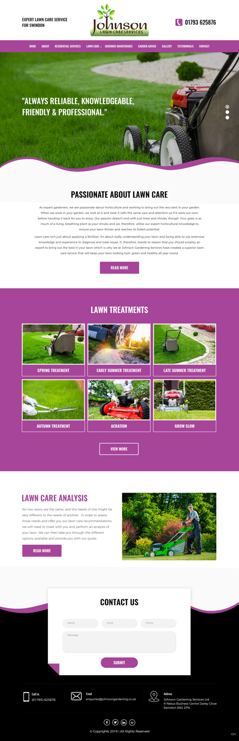 Wordpress Design by pb for Johnson Gardening Services Ltd | Design #21497180