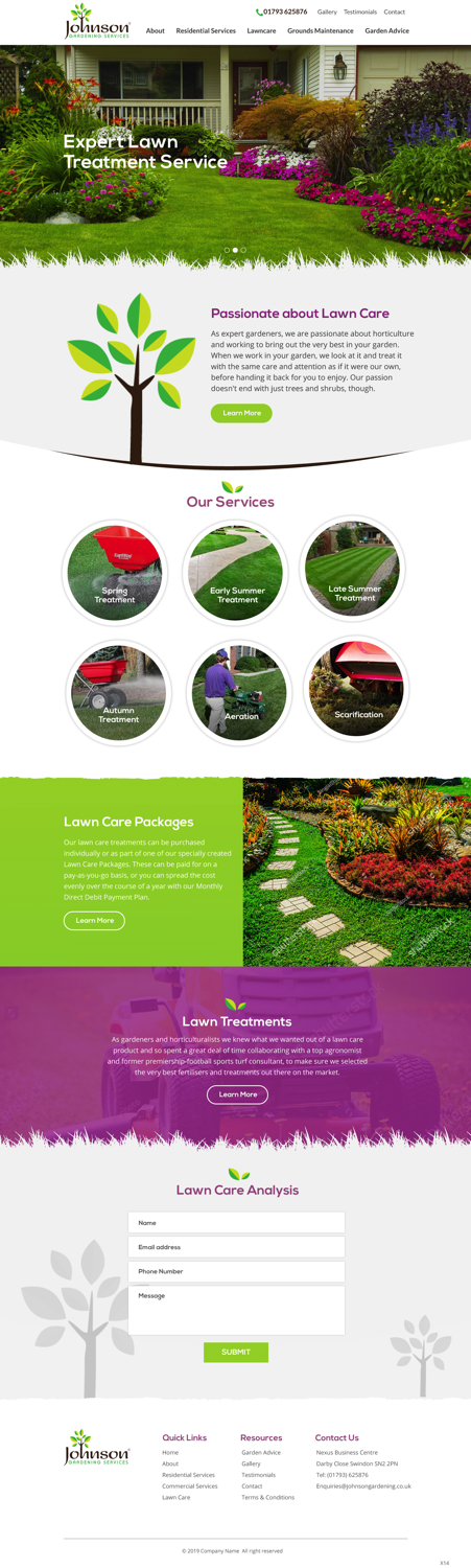 Wordpress Design by pb for Johnson Gardening Services Ltd | Design #21497183