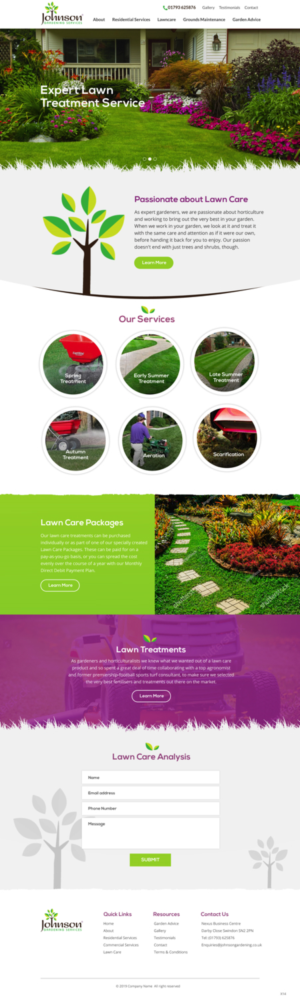 Wordpress Design by pb for Johnson Gardening Services Ltd | Design: #21497183