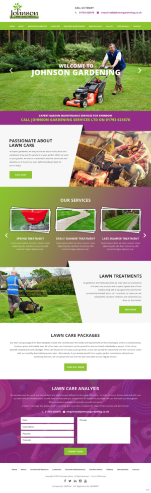 Wordpress Design by pb for Johnson Gardening Services Ltd | Design: #21497184