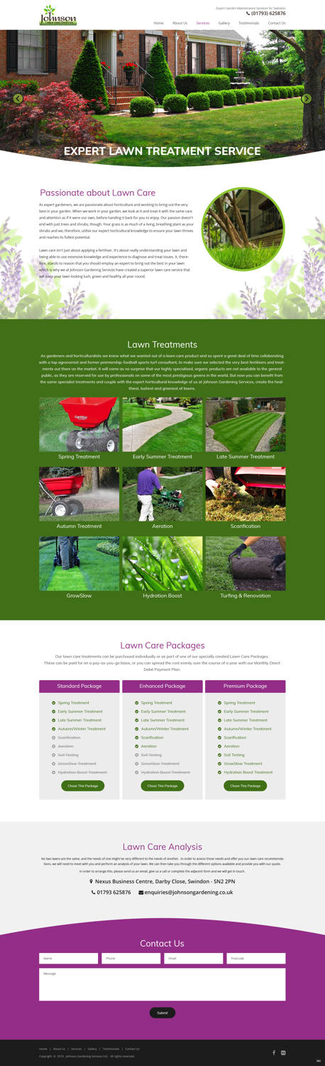 Wordpress Design by pb for Johnson Gardening Services Ltd | Design #21497185