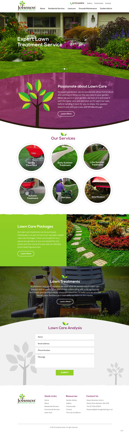 Wordpress Design by pb for Johnson Gardening Services Ltd | Design #21497187