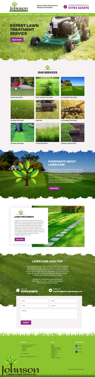 Wordpress Design by pb for Johnson Gardening Services Ltd | Design #21497189