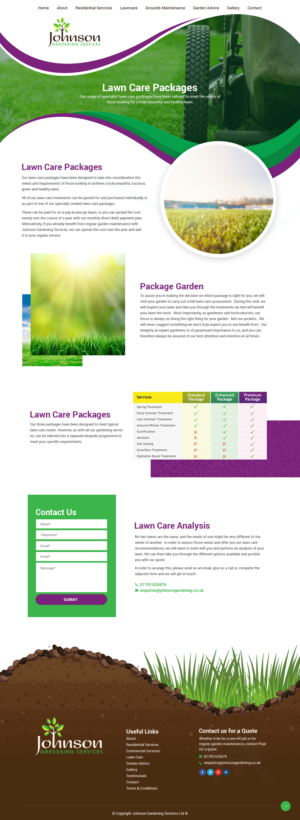 Diseño Wordpress por syrwebdevelopment para Johnson Gardening Services Ltd | Diseño: #21518457