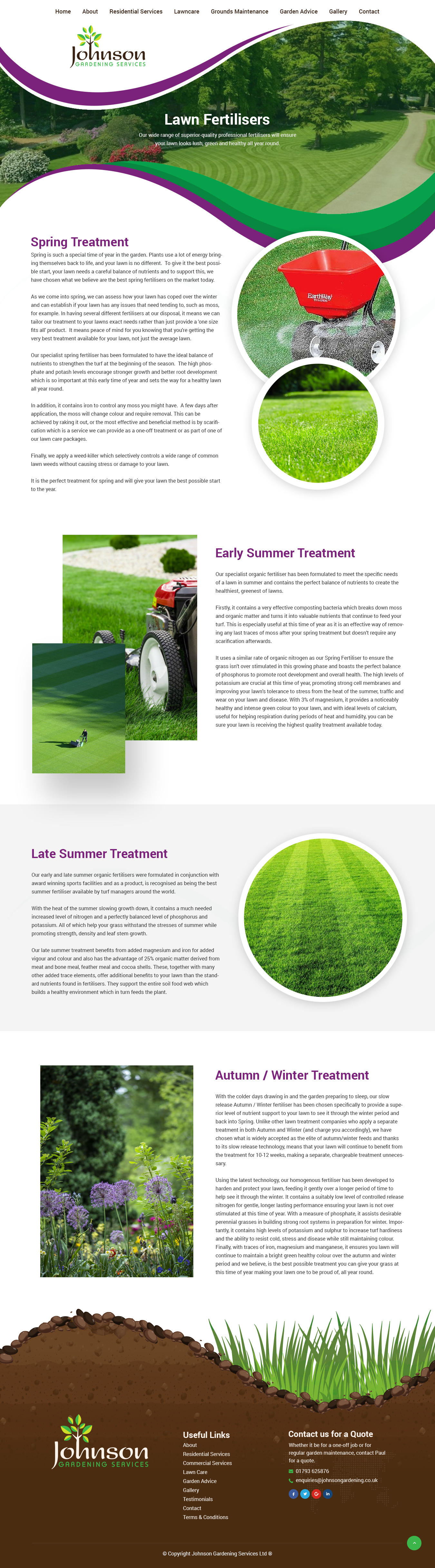 Wordpress Design by syrwebdevelopment for Johnson Gardening Services Ltd | Design #21518459