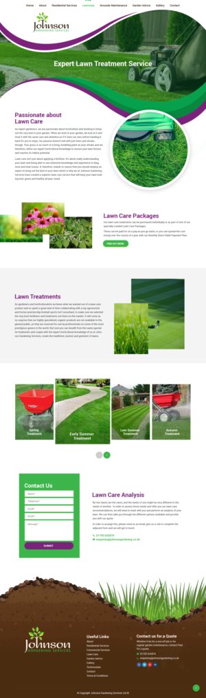 Diseño Wordpress por syrwebdevelopment para Johnson Gardening Services Ltd | Diseño: #21518460