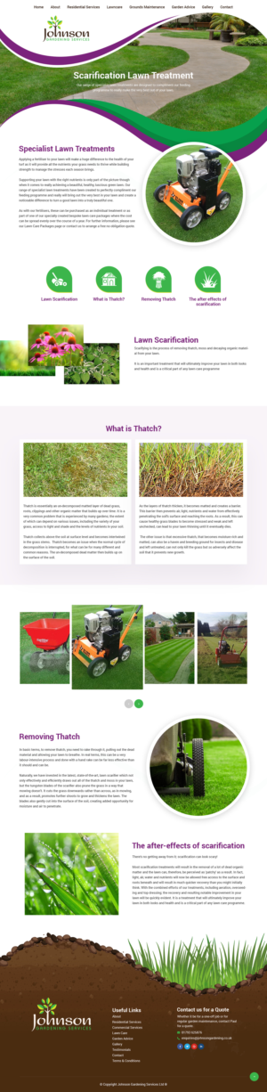 Diseño Wordpress por syrwebdevelopment para Johnson Gardening Services Ltd | Diseño: #21518512