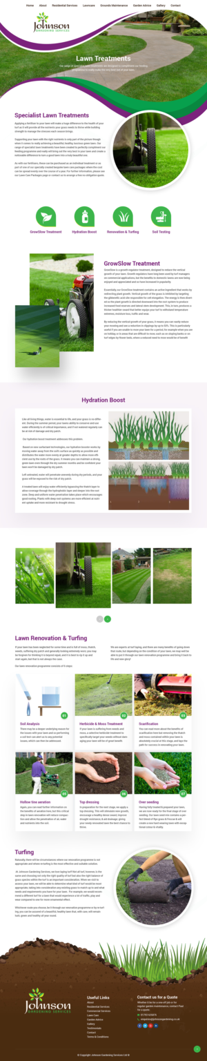 Diseño Wordpress por syrwebdevelopment para Johnson Gardening Services Ltd | Diseño: #21518514