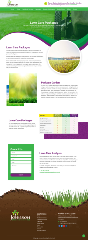 Diseño Wordpress por syrwebdevelopment para Johnson Gardening Services Ltd | Diseño: #21525619