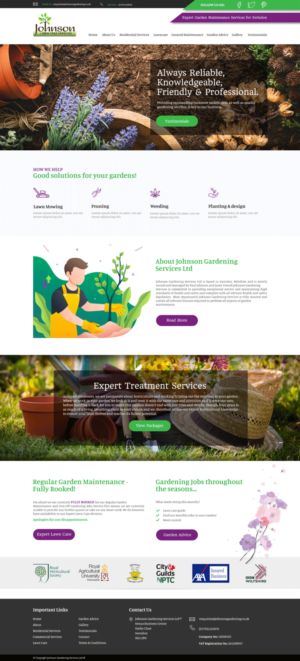 WordPress-Design von Whipple Web Design für Johnson Gardening Services Ltd | Design #21504202
