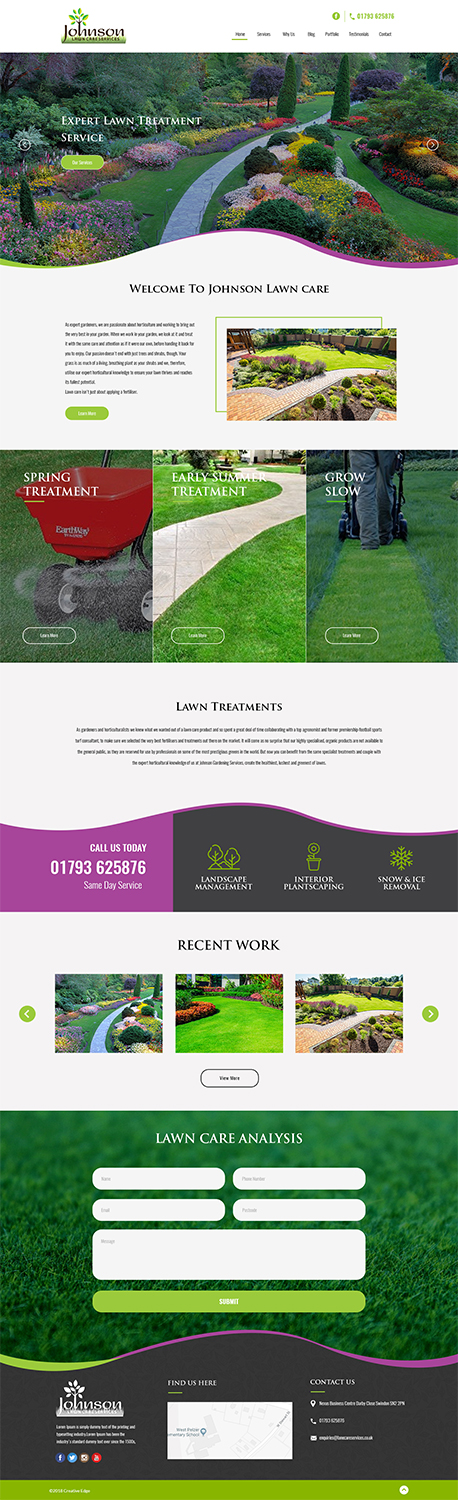 Wordpress Design by Jarry199776 for Johnson Gardening Services Ltd | Design #21503175
