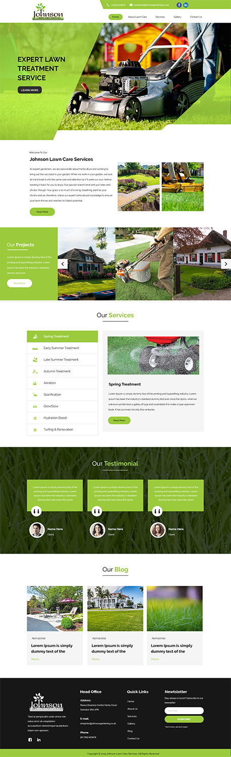 WordPress-Design von Jarry199776 für Johnson Gardening Services Ltd | Design #21525825