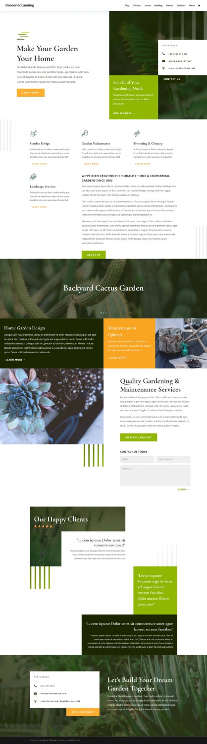 Wordpress Design by sanjubaba2145 for Johnson Gardening Services Ltd | Design #21489677