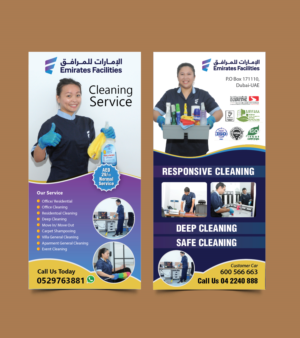 Flyer for cleaning services with special cut and space for general awareness | Flyer-Design von meet007