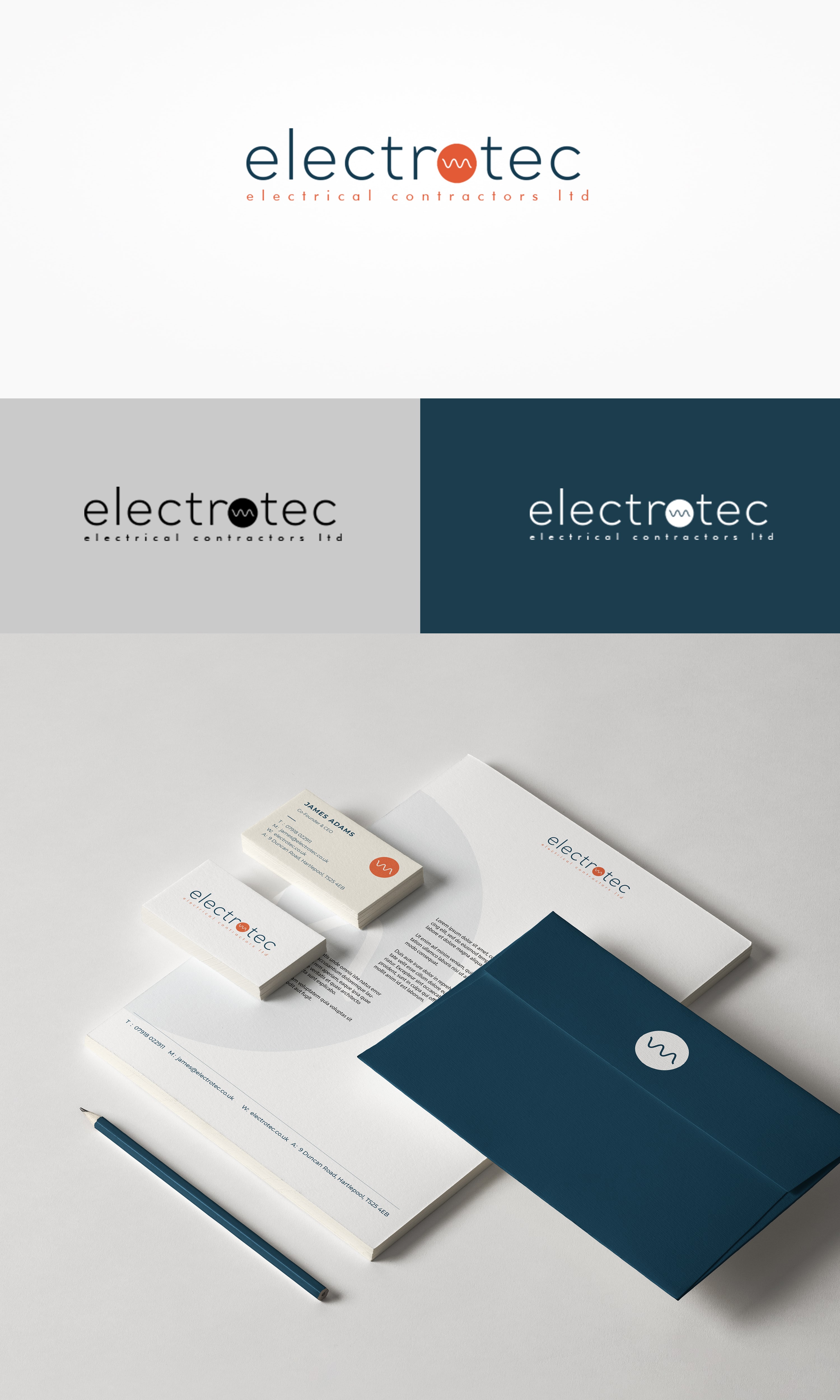 Logo and Business Card Design by Sehriban for Electrotec Electrical Contractors Ltd | Design #21528822