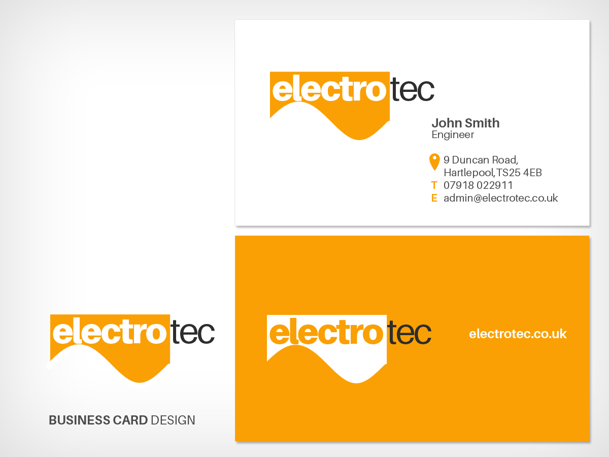 Logo and Business Card Design by LJMDesigns for Electrotec Electrical Contractors Ltd | Design #21500760