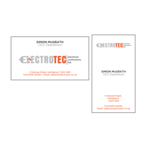Logo and Business Card Design by Ashish 25 for Electrotec Electrical Contractors Ltd | Design: #21518275