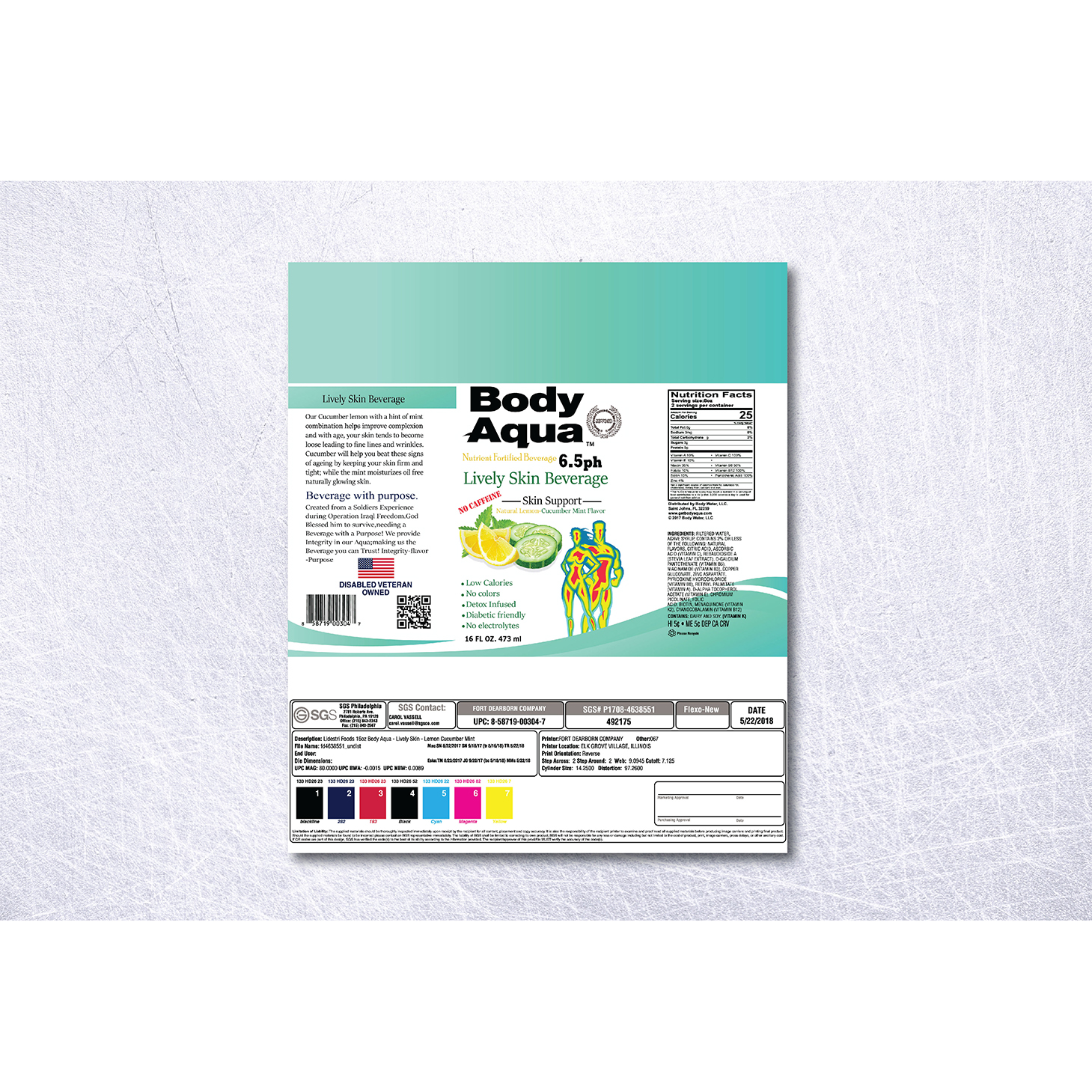 Diseño de Etiqueta por g-masking para Body Water LLC | Diseño #21503155