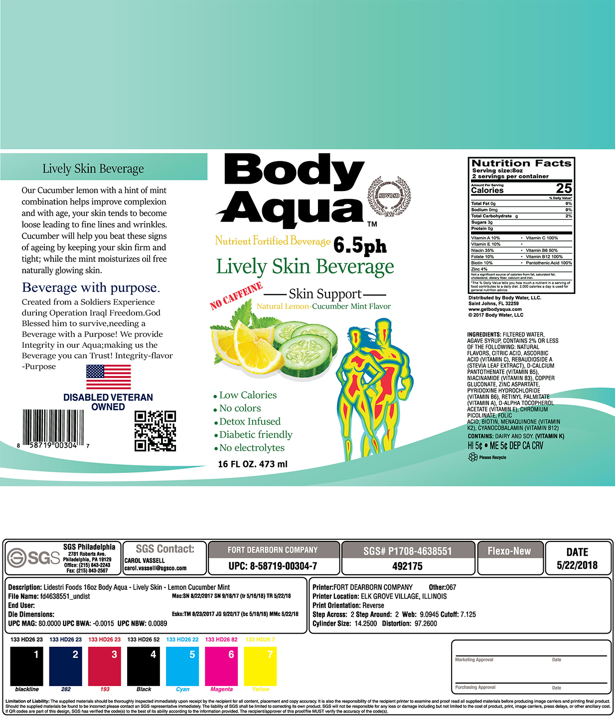 Etikett-Design von g-masking für Body Water LLC | Design #21503156