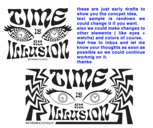 Vintage 1960s/1970s watch business needs a psychedelic t-shirt design  | Diseño de Camiseta por el_shekoo7