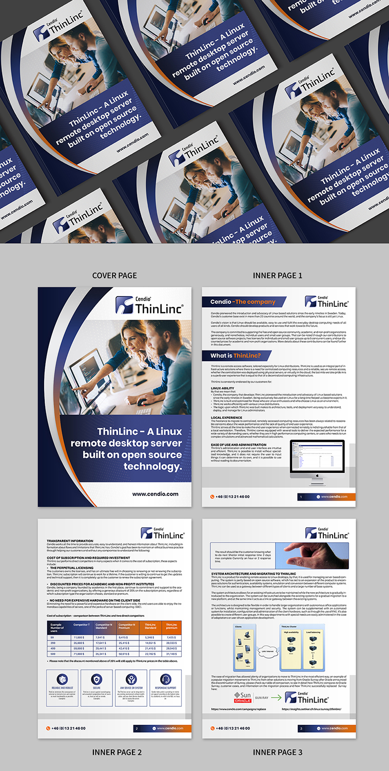 Diseño de Brochure por SAI DESIGNS para Cendio Aktiebolag | Diseño #21612658