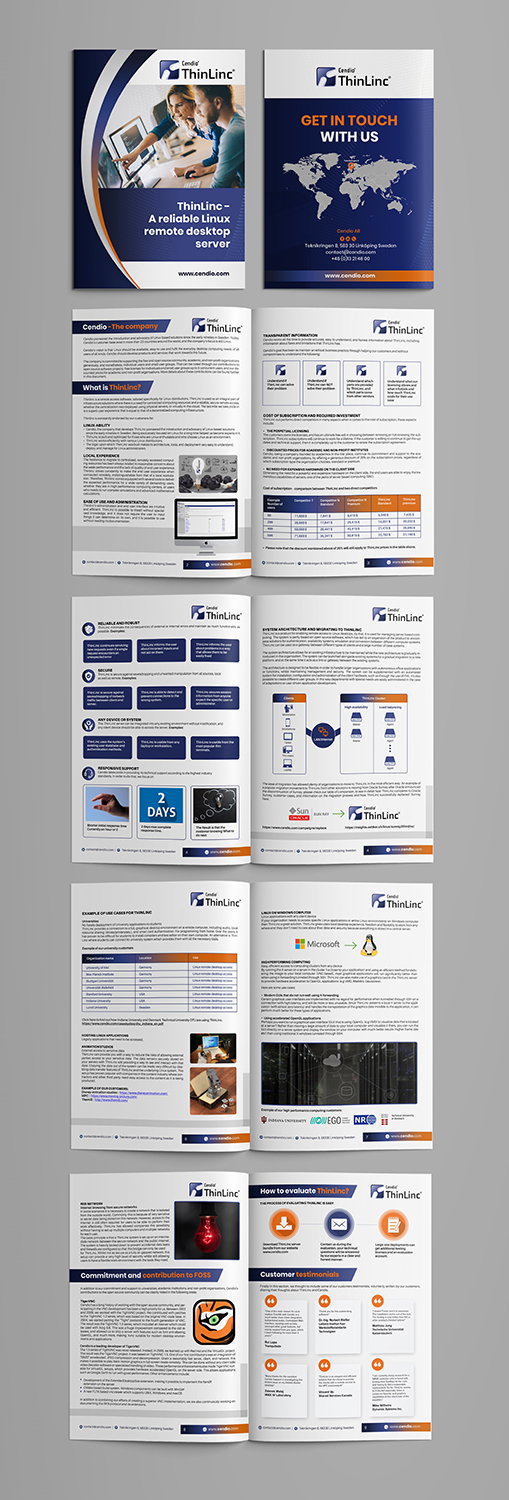 Design de Brochure par SAI DESIGNS pour Cendio Aktiebolag | Design #21734999