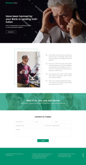 Citizen none.com a website to help those harmed by lending institutions | Web Design by Ved Web Services