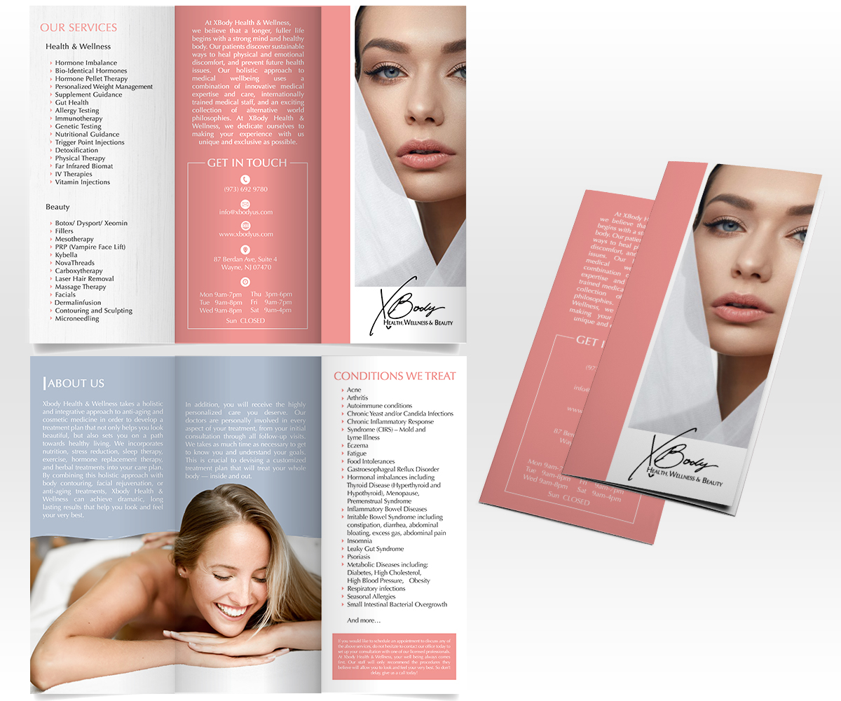 Design de Brochure par Luniere Designs pour X Body Health & Wellness | Design #21556783