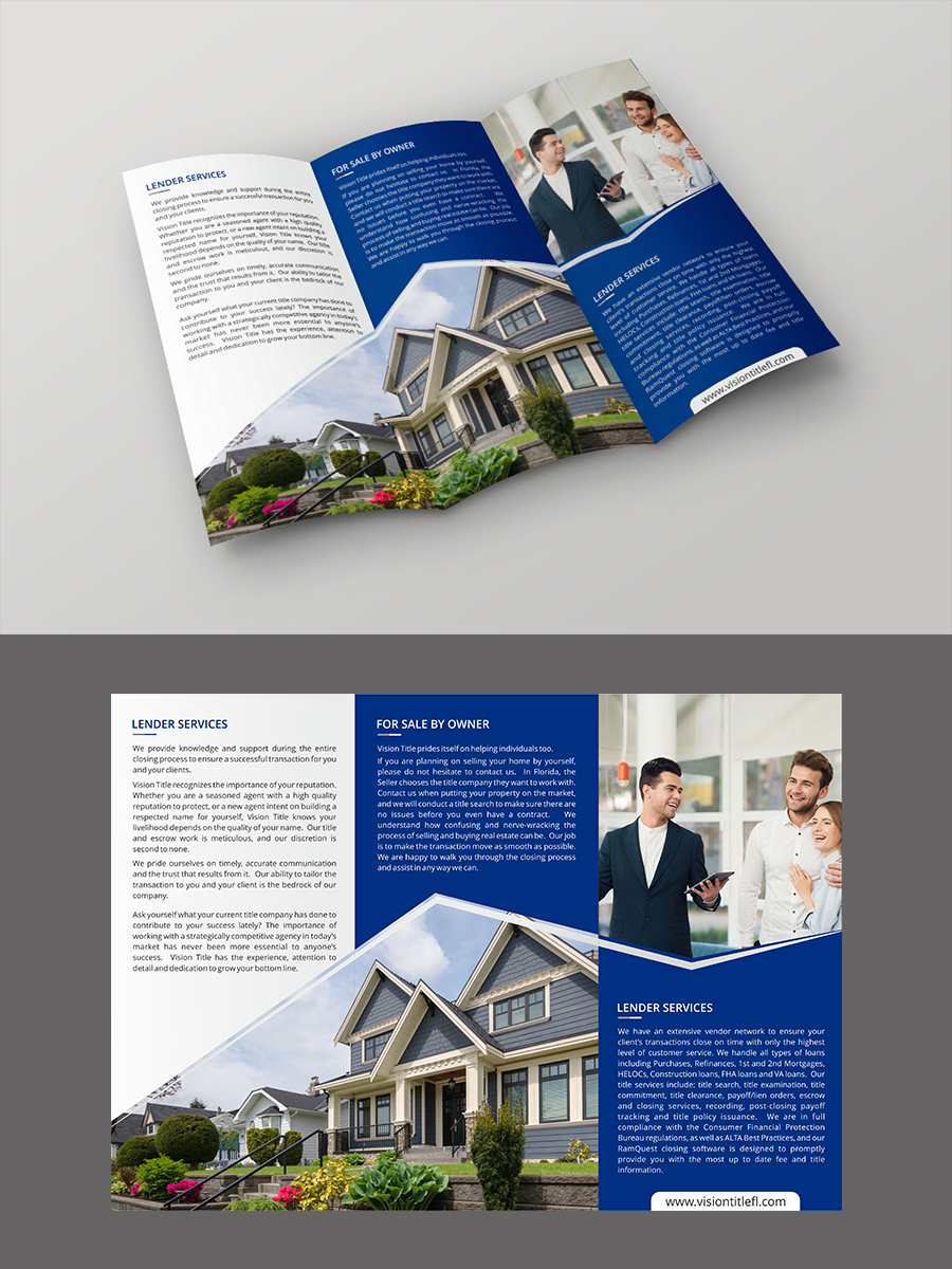 Brochure Design by ESolz Technologies for Vision Title, LLC | Design #21518181