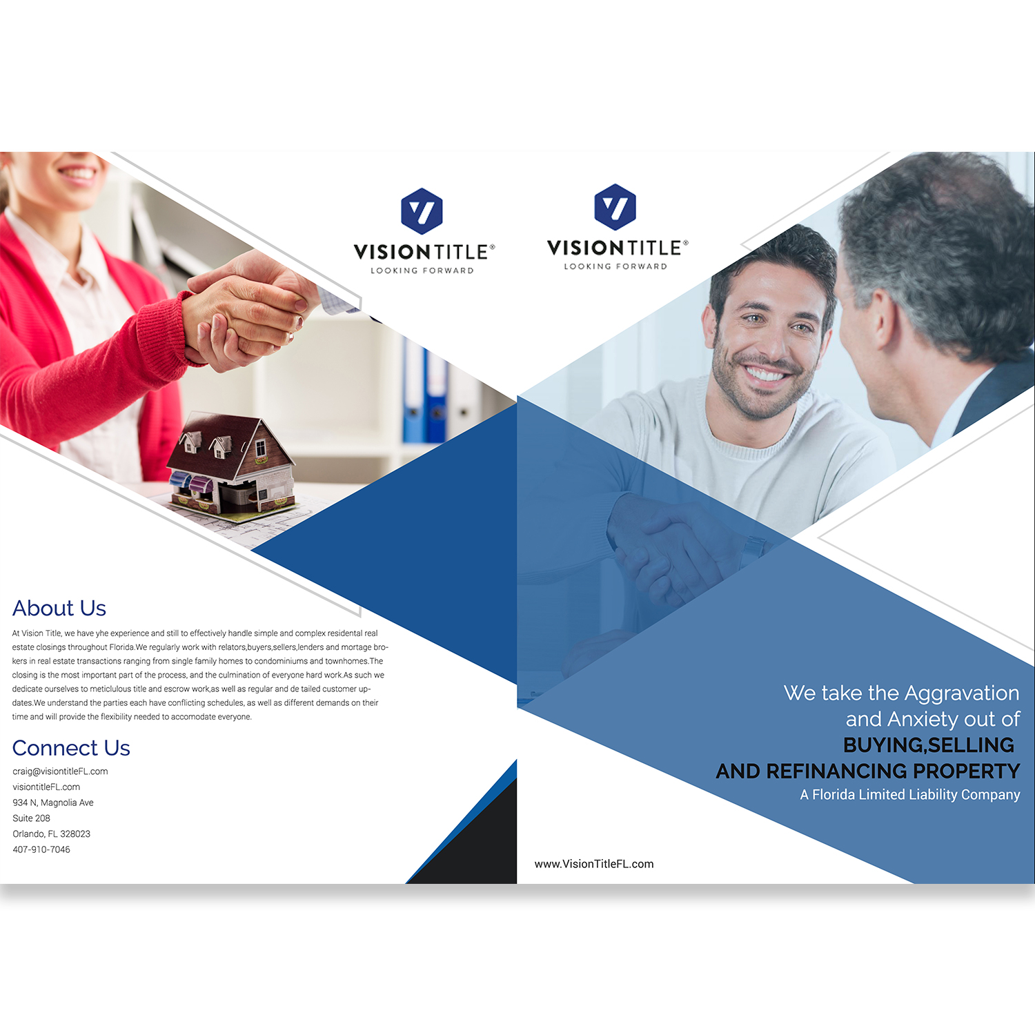 Brochure Design by Sk H for Vision Title, LLC | Design #21543691
