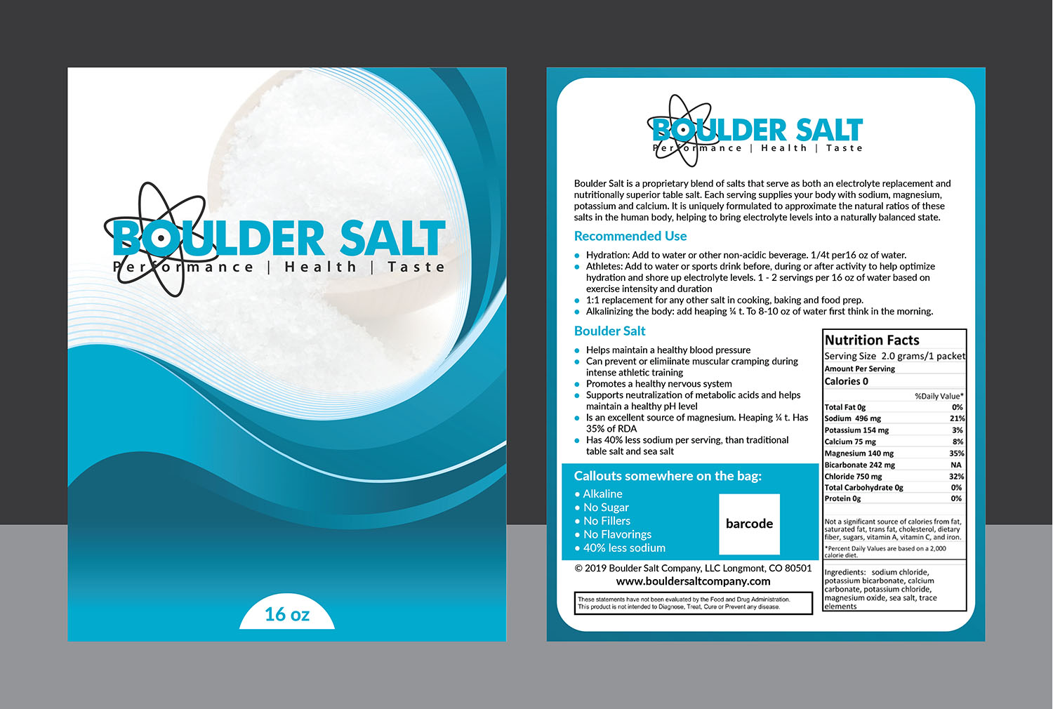 Verpackungs-Design von Deziners Zone für Boulder Salt Company | Design #21545094
