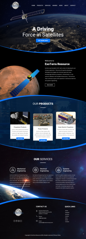 Web Design par pb pour Exoterra Resource LLC | Design #21741472