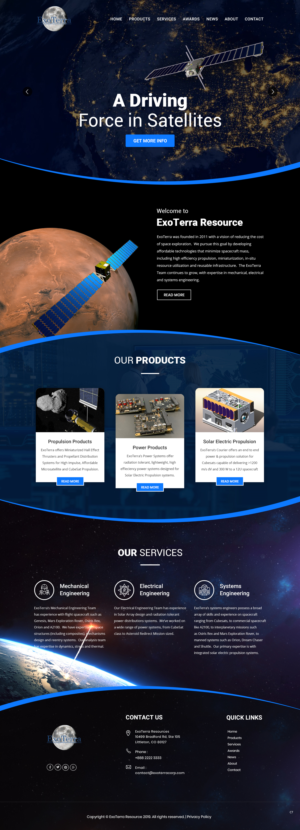 Web Design par pb pour Exoterra Resource LLC | Design : #21741475