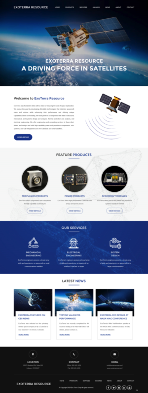 Web Design par pb pour Exoterra Resource LLC | Design : #21527567