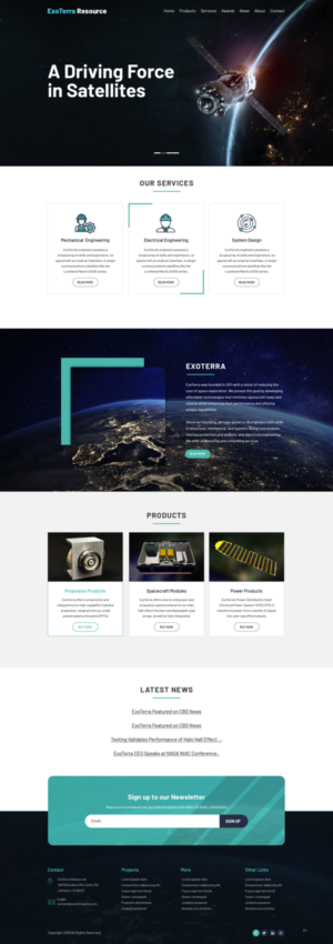 Web Design par pb pour Exoterra Resource LLC | Design : #21527568