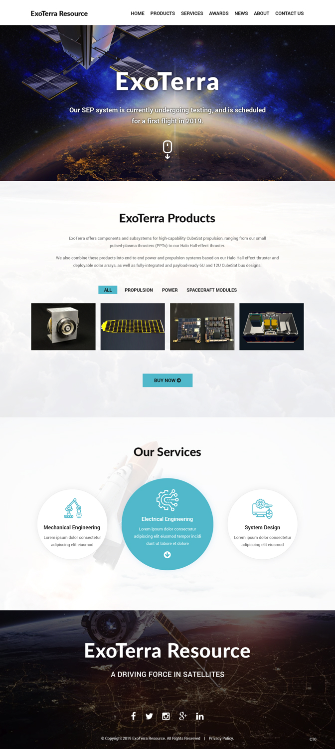 Web Design by pb for Exoterra Resource LLC | Design #21527570