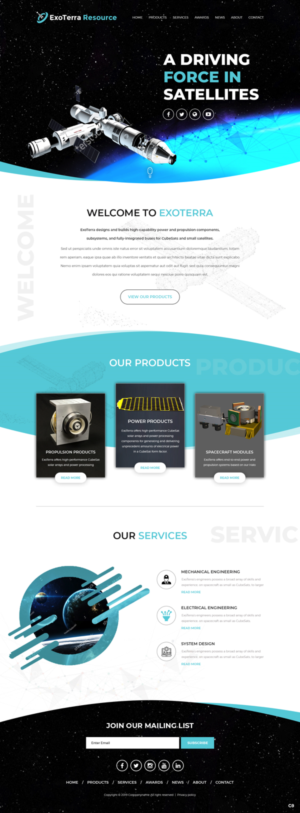 Web Design par pb pour Exoterra Resource LLC | Design : #21527571
