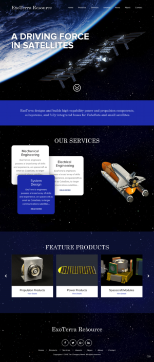Web Design par pb pour Exoterra Resource LLC | Design : #21527573