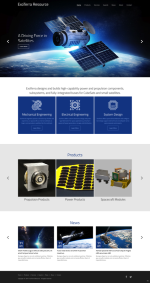 Web Design par pb pour Exoterra Resource LLC | Design : #21527577