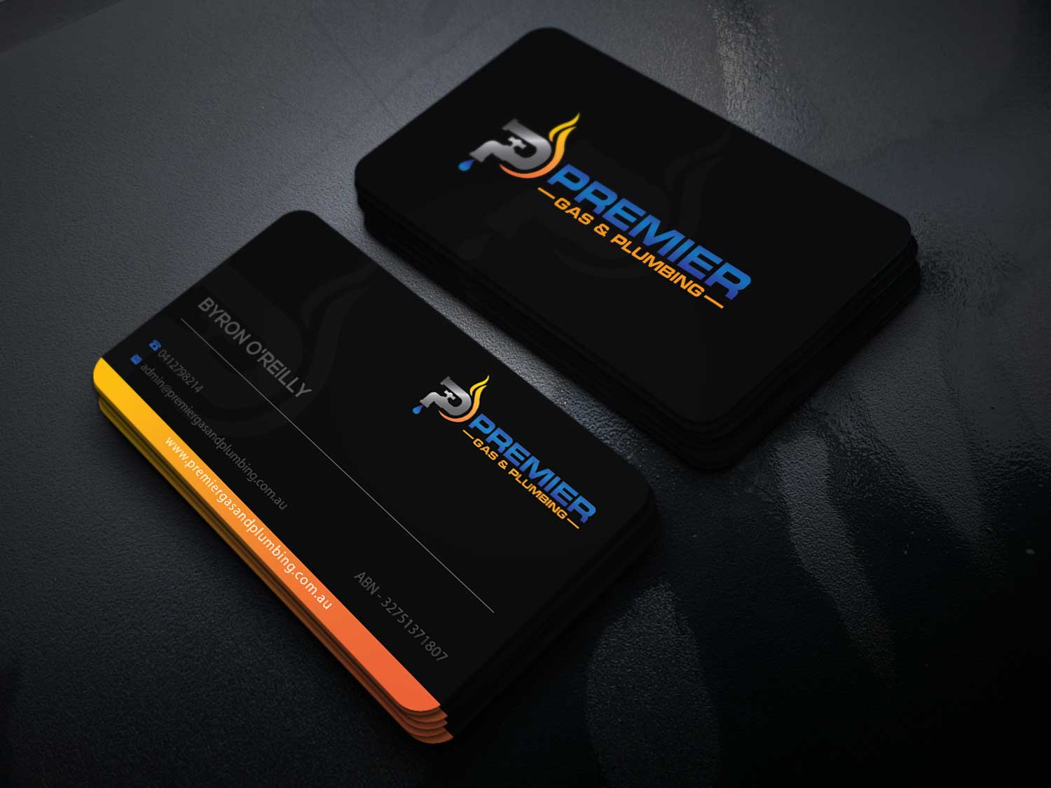 Business Card Design by Riz' for Premier Gas & Plumbing | Design #21517247