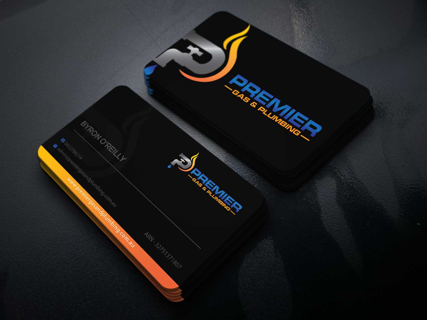 Business Card Design by Riz' for Premier Gas & Plumbing | Design #21517252