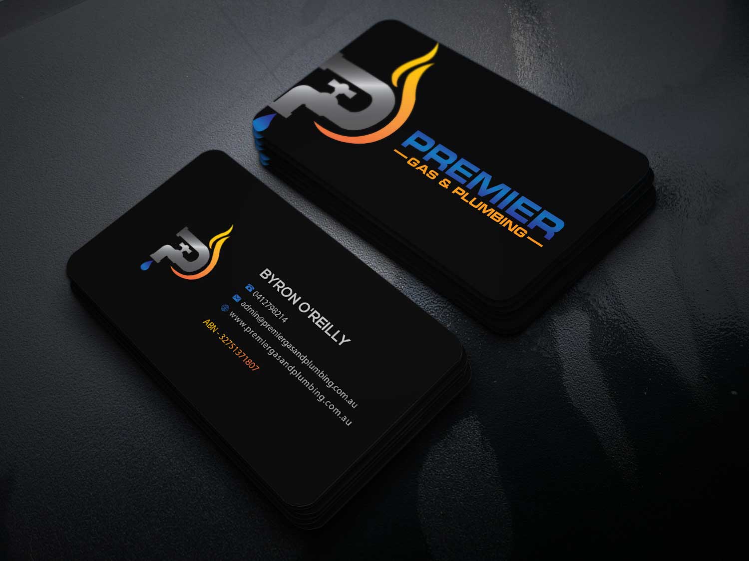 Business Card Design by Riz' for Premier Gas & Plumbing | Design #21517269