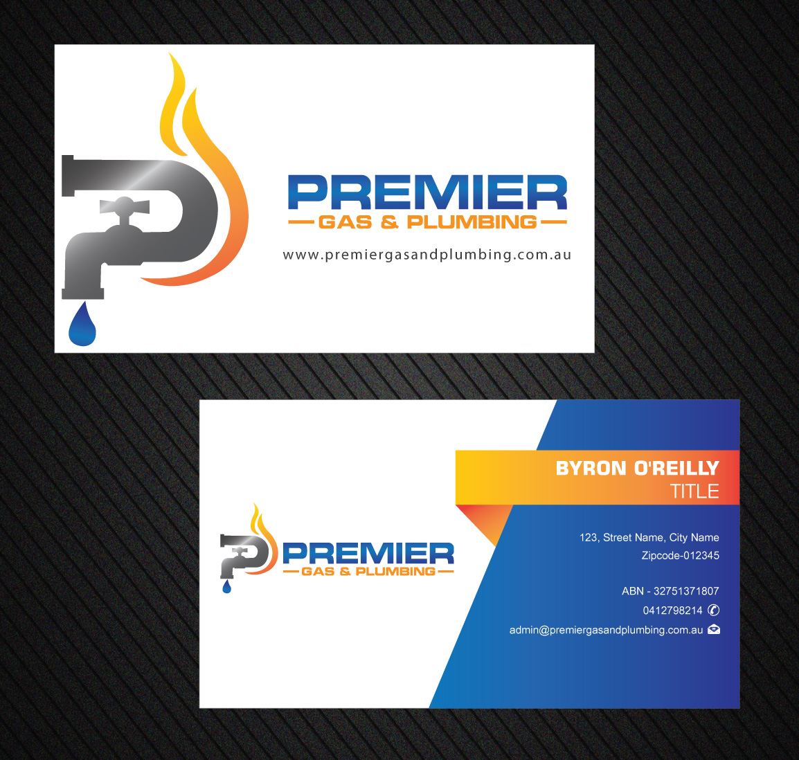 Business Card Design by Infinitive Technology for Premier Gas & Plumbing | Design #21541169