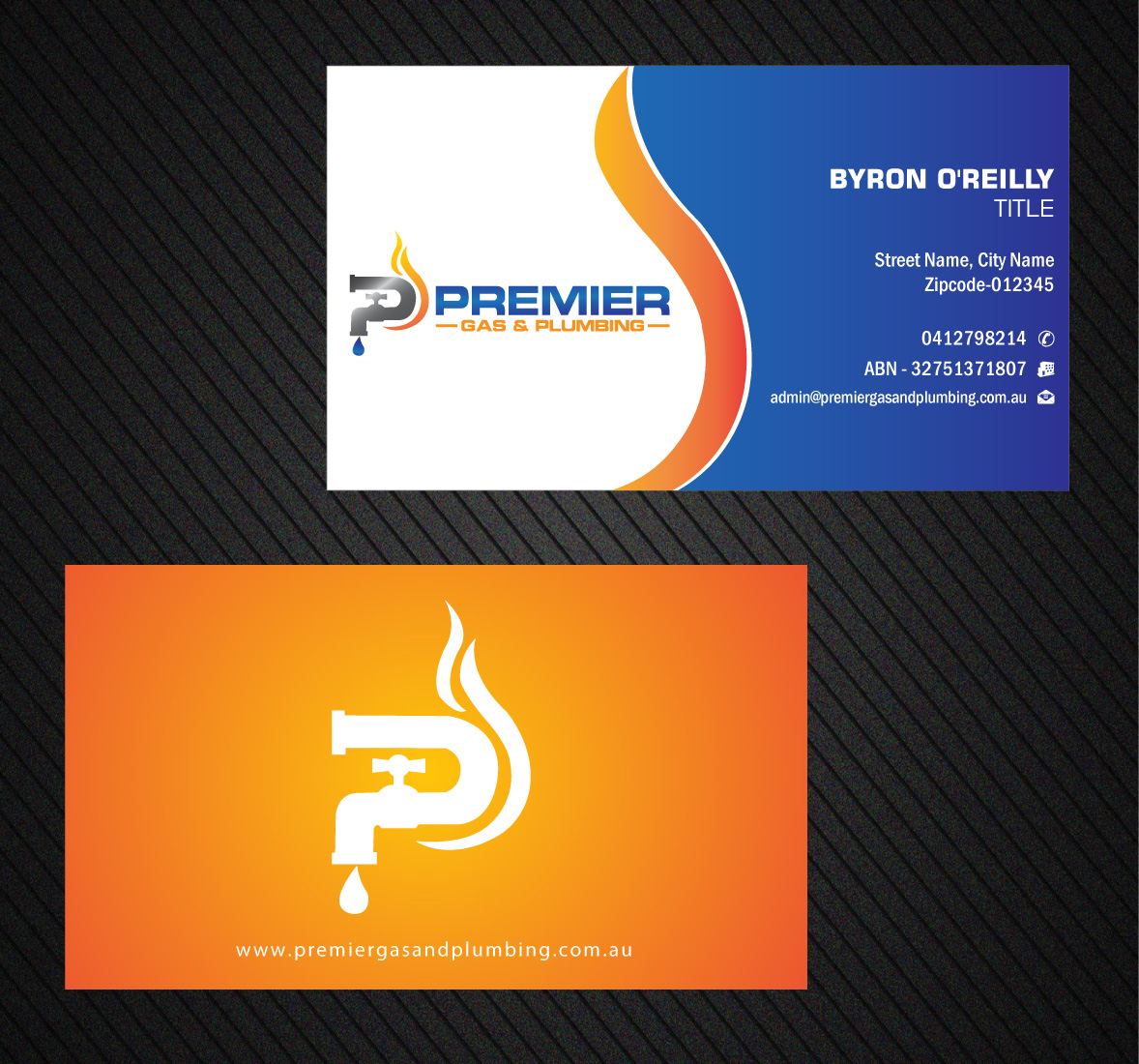 Business Card Design by Infinitive Technology for Premier Gas & Plumbing | Design #21541189